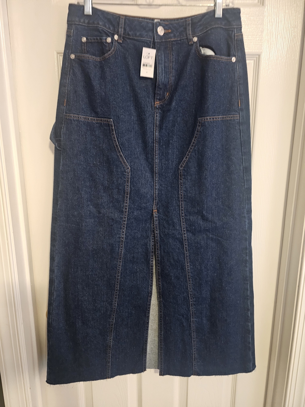 LOFT Women’s Carpenter Denim Maxi Skirt- NWT Sz 4